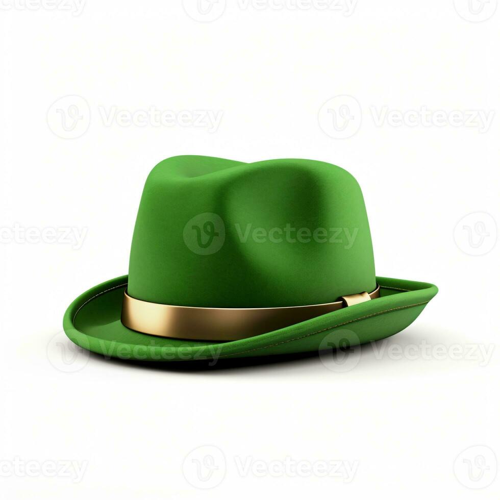 AI generated 3d render cartoon hat of saint patricks day isolated generative AI photo