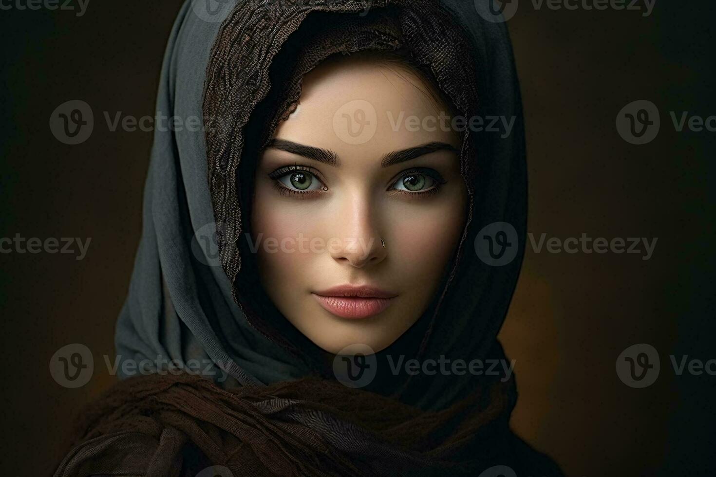 AI generated Beautiful women wearing hijab generative AI photo