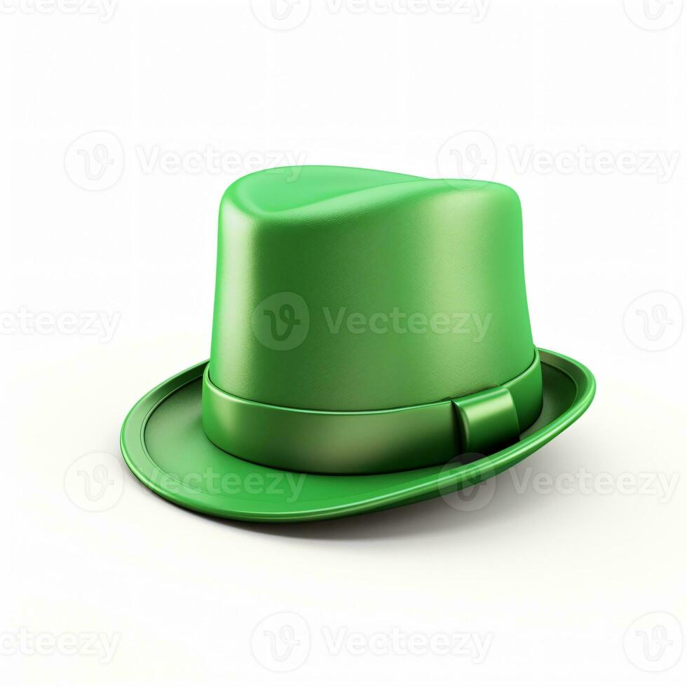 AI generated 3d render cartoon hat of saint patricks day isolated generative AI photo