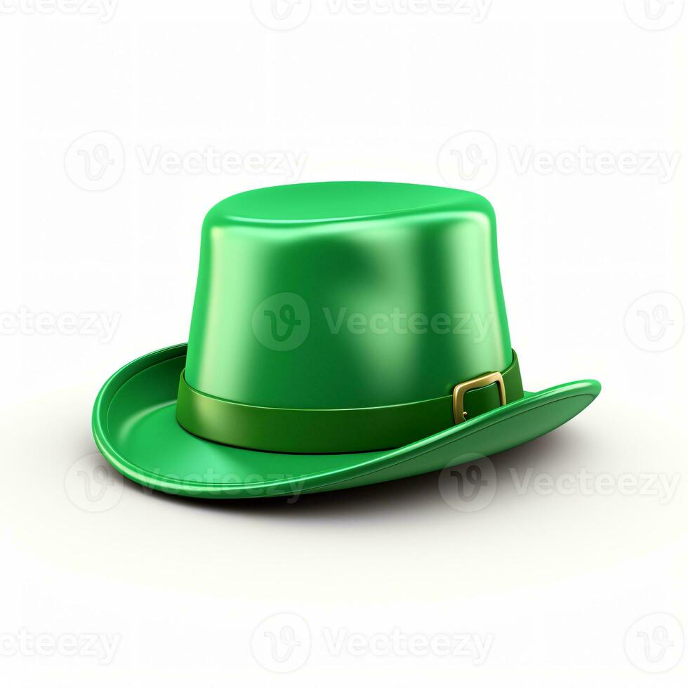 AI generated 3d render cartoon hat of saint patricks day isolated generative AI photo