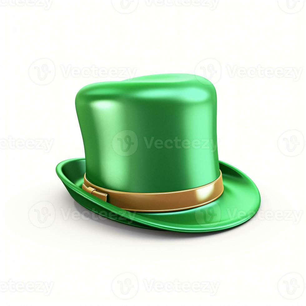 AI generated 3d render cartoon hat of saint patricks day isolated generative AI photo