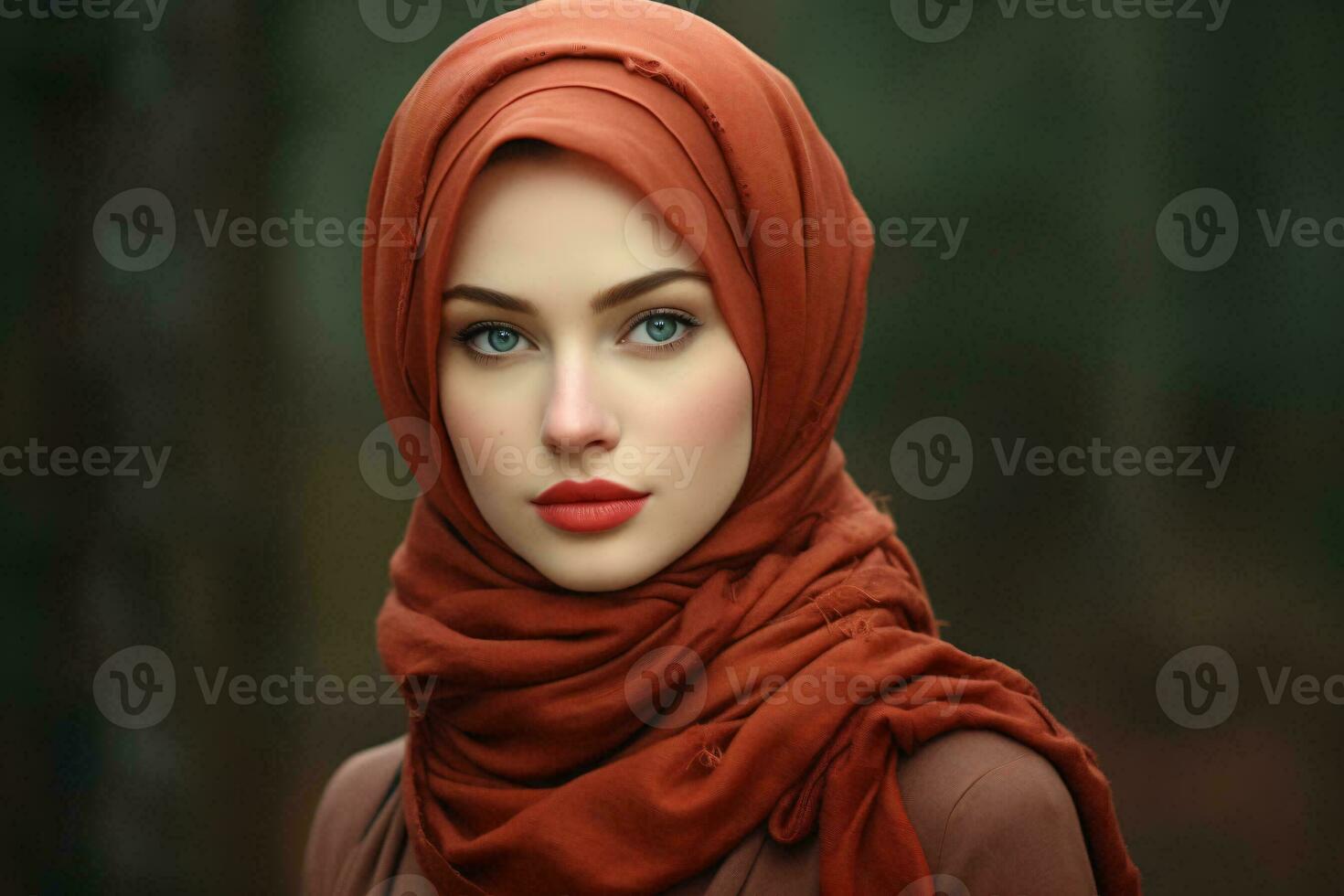 AI generated Beautiful women wearing hijab generative AI photo