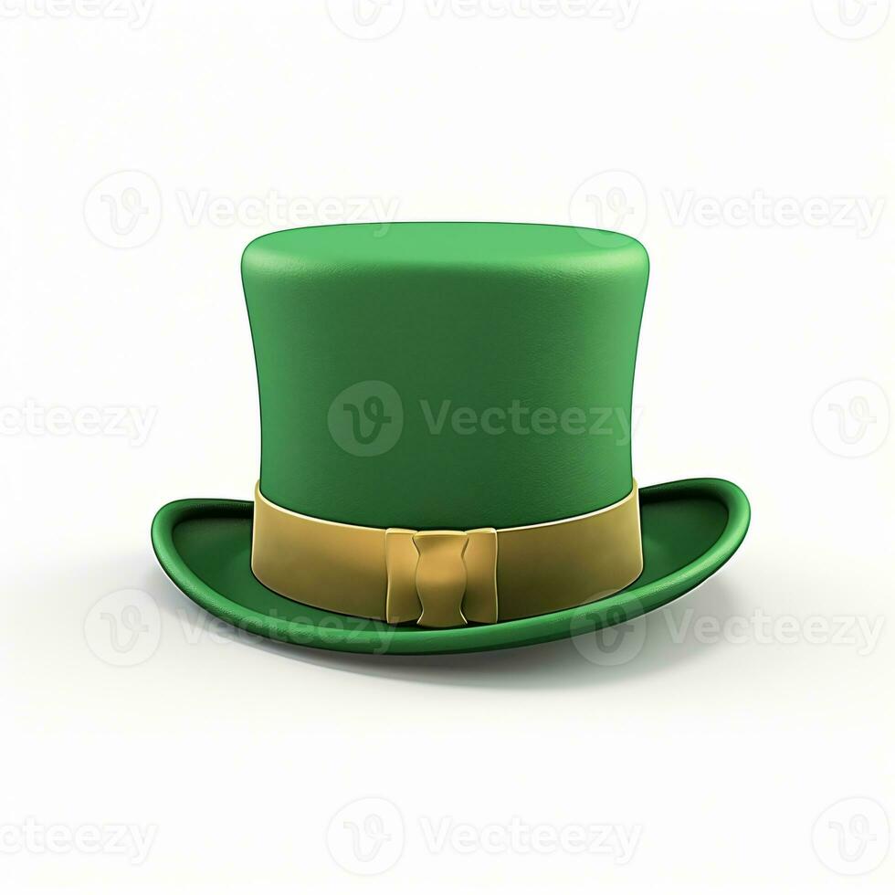 AI generated 3d render cartoon hat of saint patricks day isolated generative AI photo