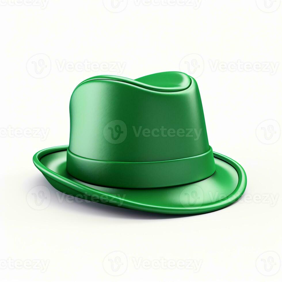 AI generated 3d render cartoon hat of saint patricks day isolated generative AI photo