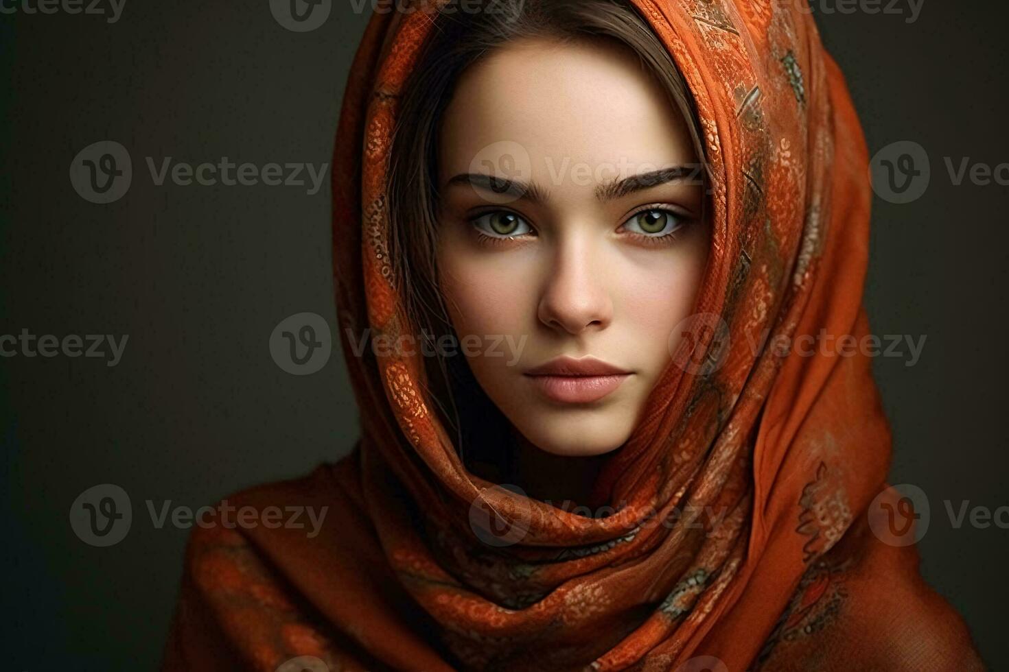 AI generated Beautiful women wearing hijab generative AI photo