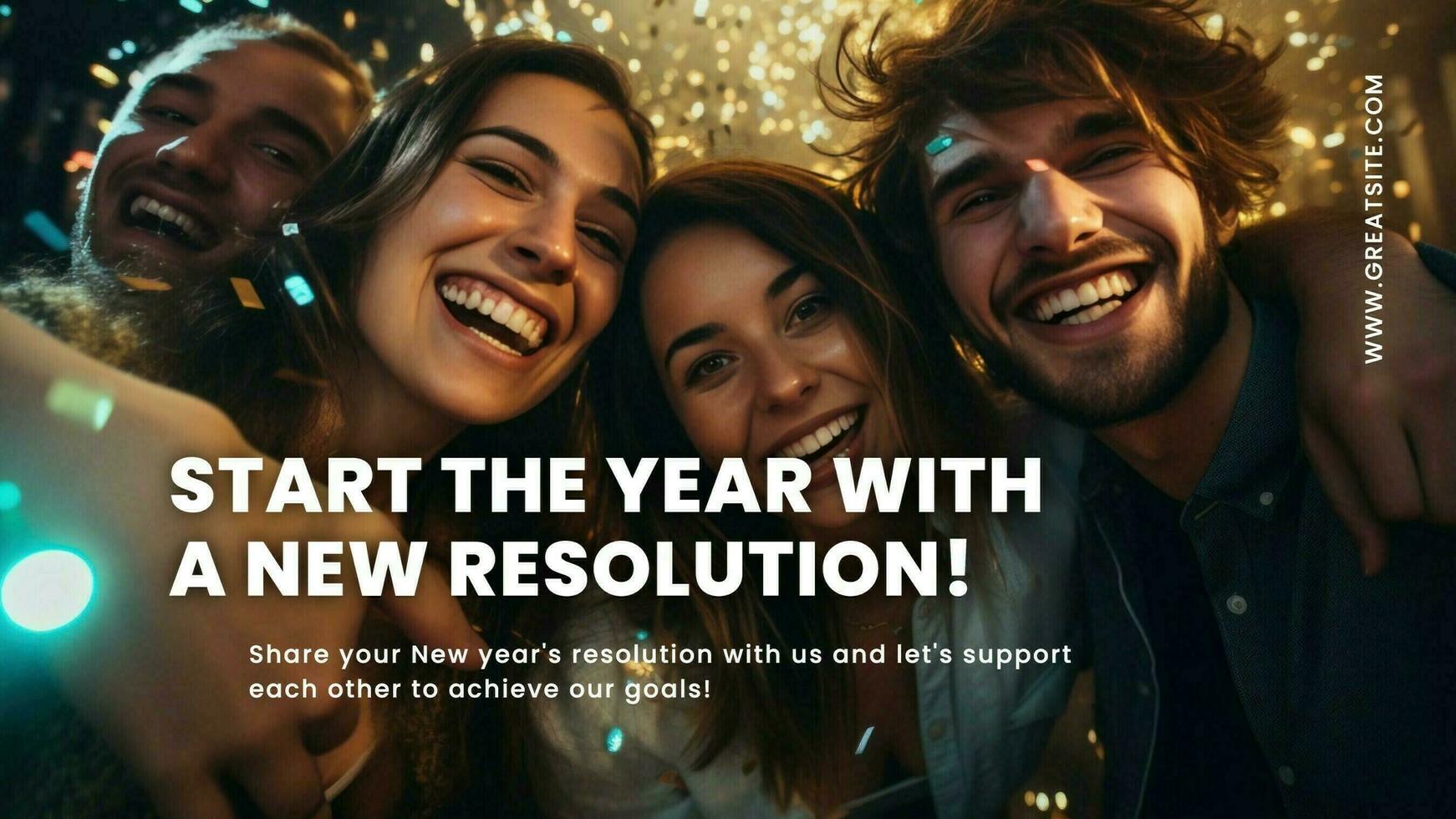 New Year Resolution Twitter Post template