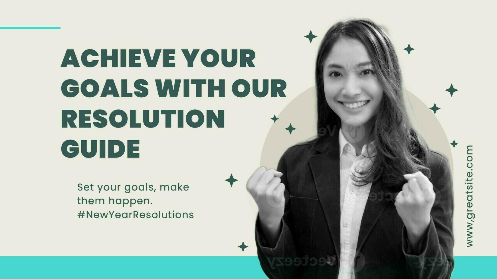 Blue And Grey New Year Resolution Twitter Post template