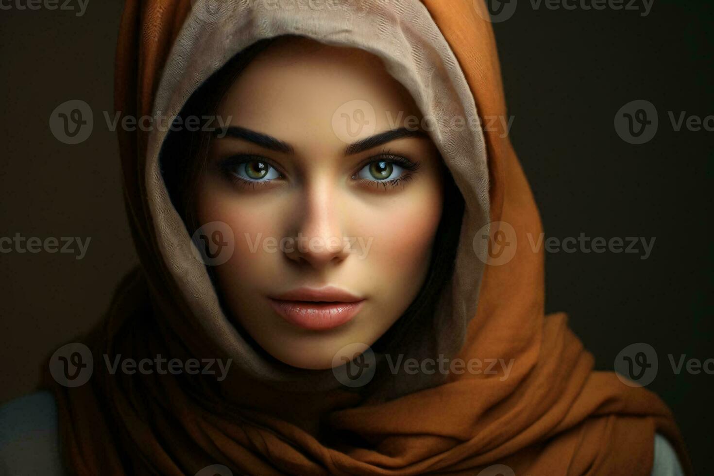 AI generated Beautiful women wearing hijab generative AI photo