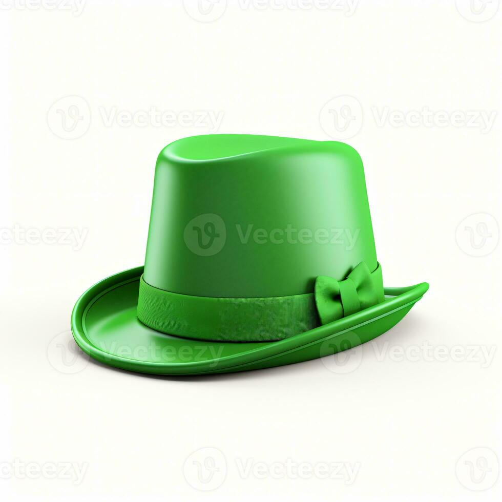 AI generated 3d render cartoon hat of saint patricks day isolated generative AI photo