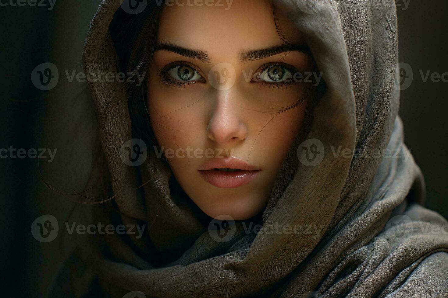 AI generated Beautiful women wearing hijab generative AI photo