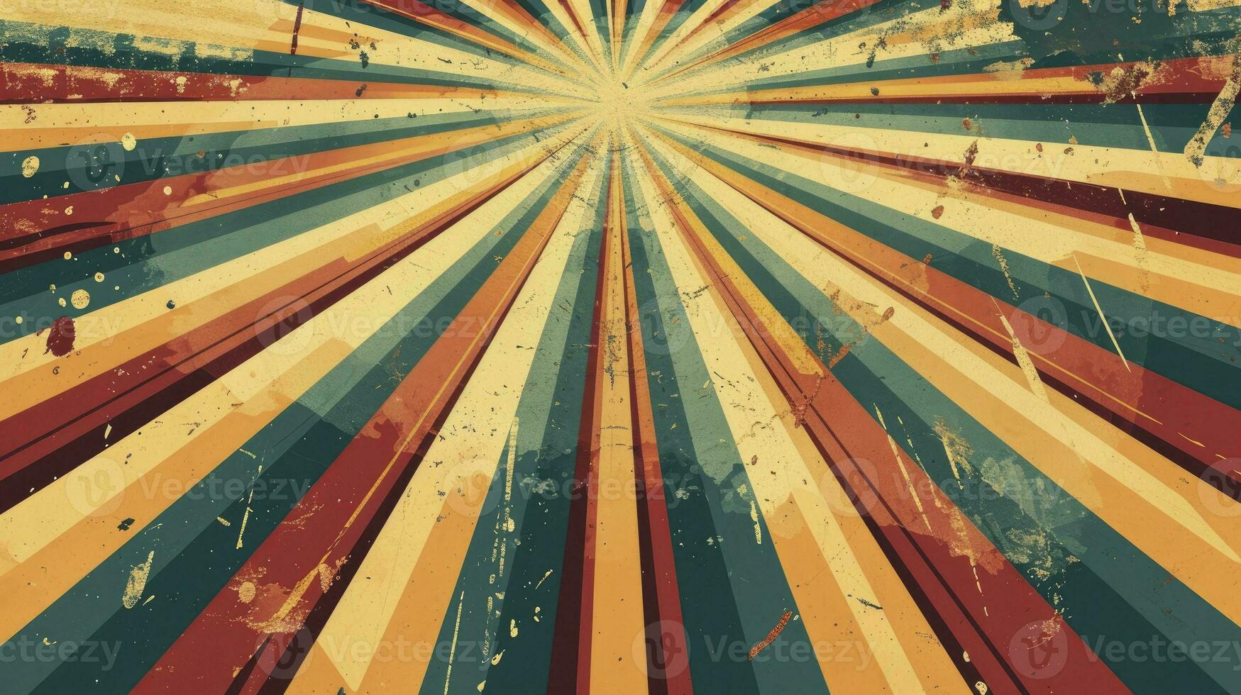 AI generated Retro rays of light Circus poster photo