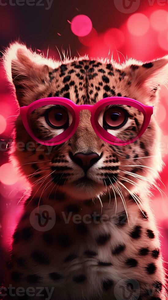 Leopard “Happy Valentine’s Day” Greeting Card Leopard “Happy Valentine’s Day” Greeting Card