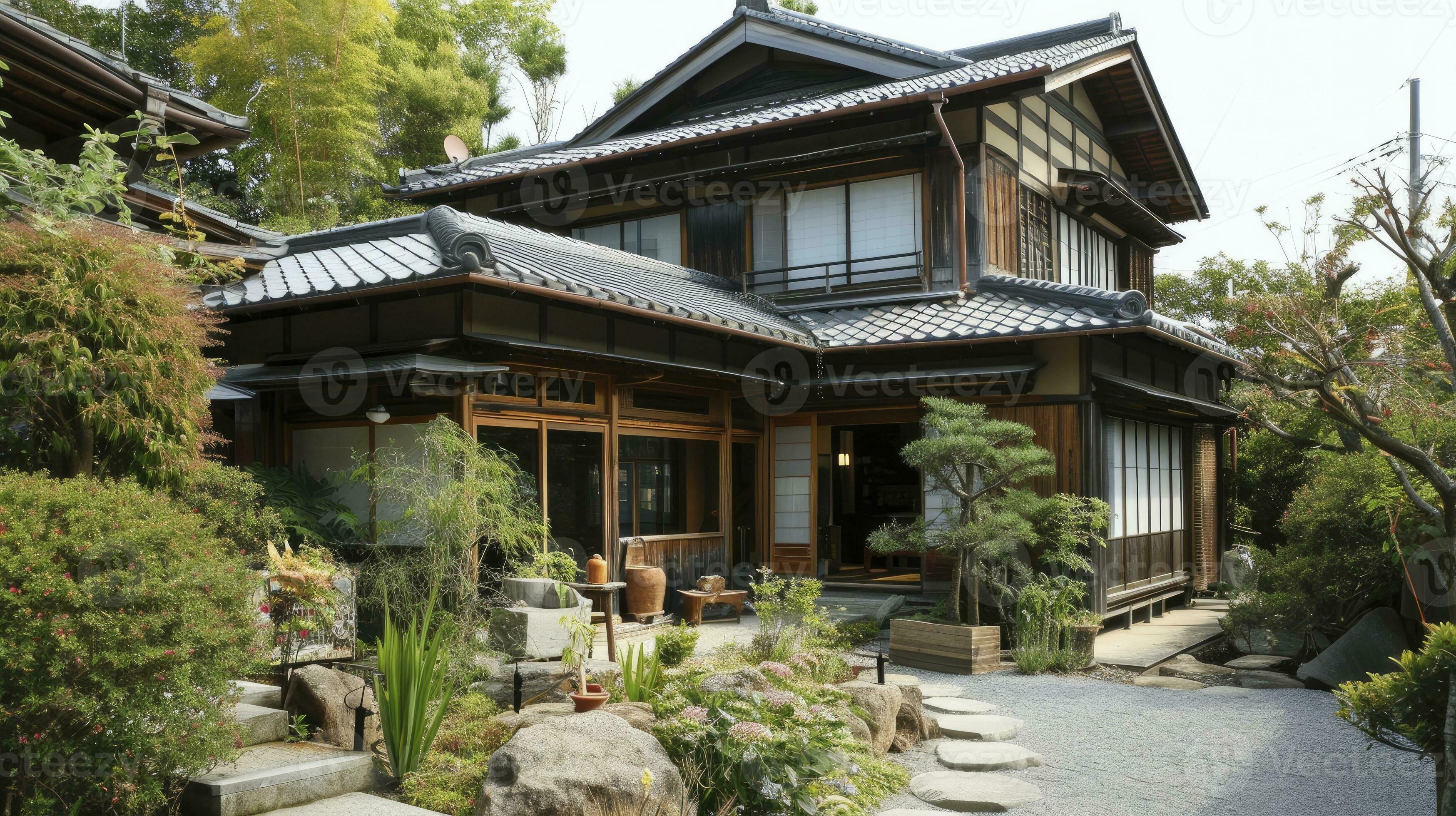 AI generated Japanese classic style house design 36069243