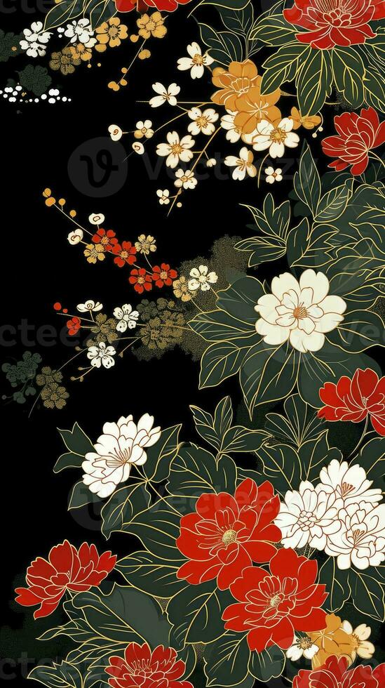 AI generated Japanese art pattern illustration photo