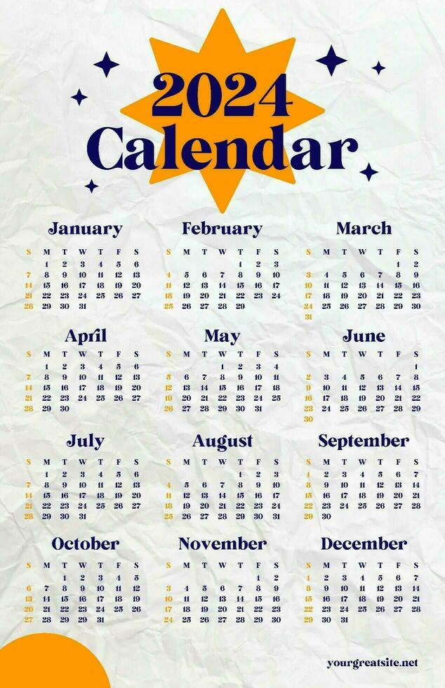 2024 Calendar Poster 36070059 Template