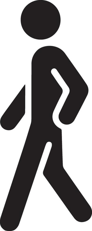 minimal Stick Figure character walking vector silhouette, black color silhouette, white background 12