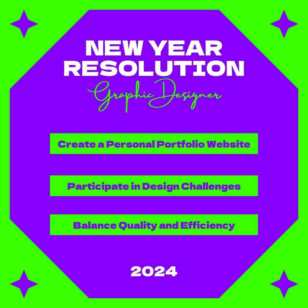 New Year Resolution Instagram Post template