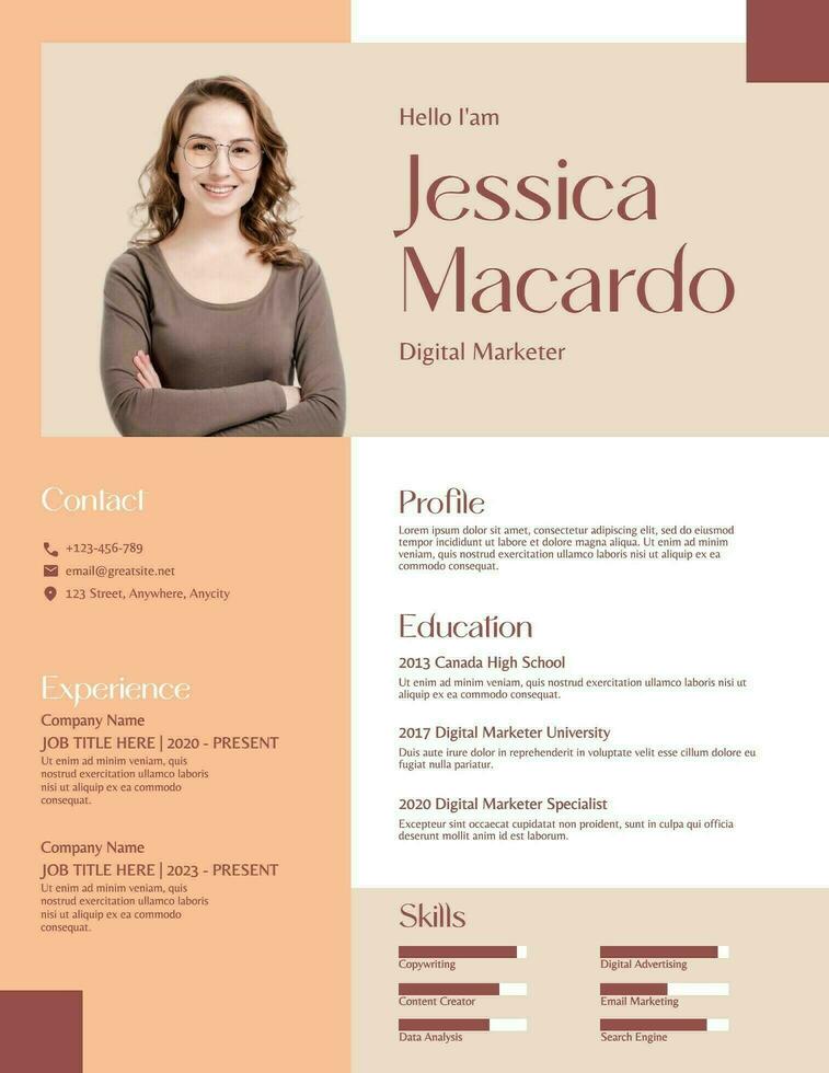 Digital Marketer Resume Template