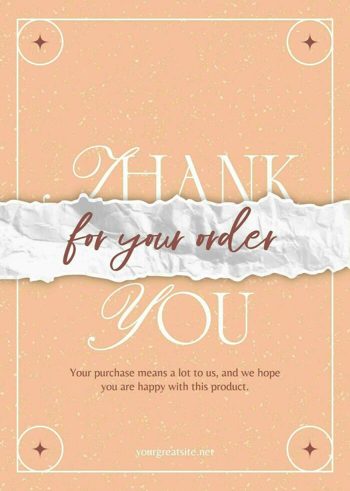 Thank You Greeting Card template