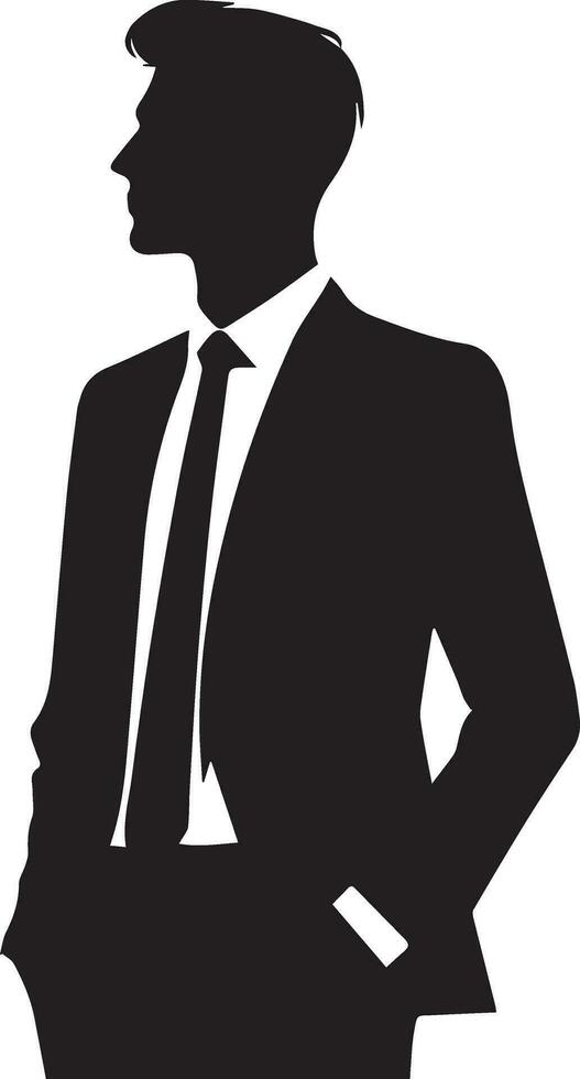 negocio hombre actitud vector silueta negro color blanco antecedentes 35