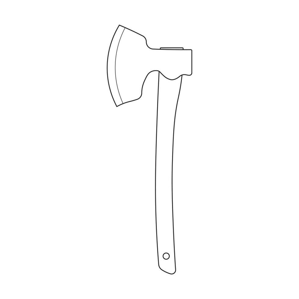 Hand drawn Kids drawing Cartoon Vector illustration broad axe icon Isolated on White Background