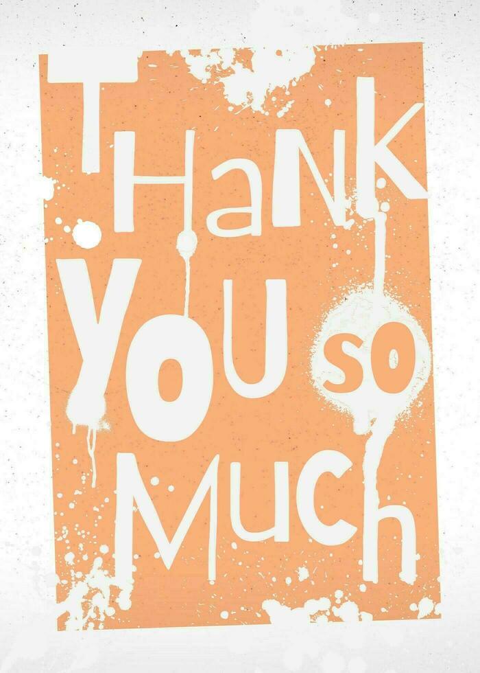 Paint Drip Thank You so Much Greeting Card template