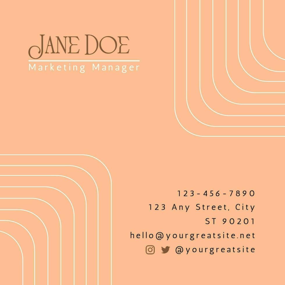 Clean Creative Square Business Card template