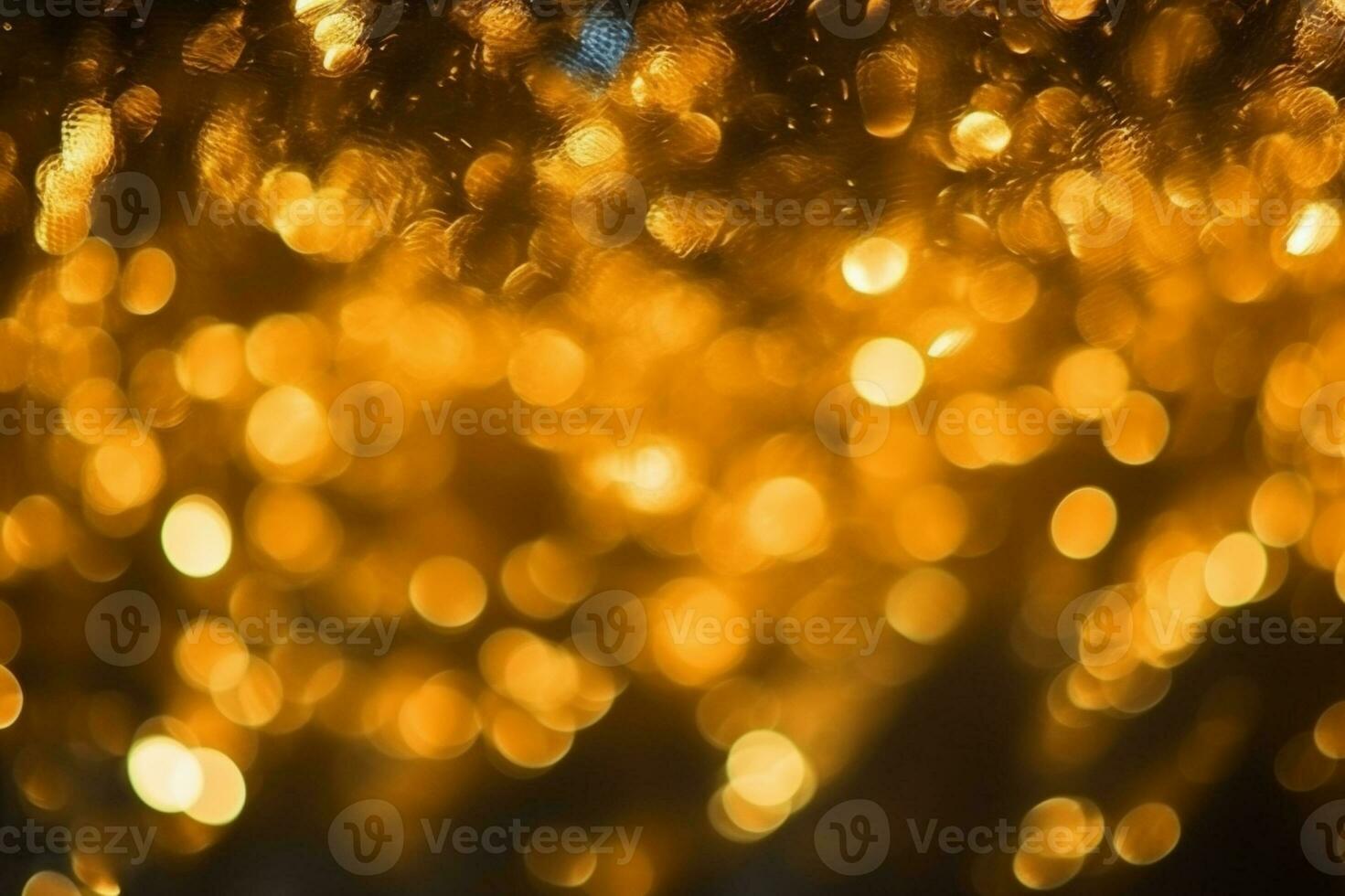 AI generated Yellow Christmas bokeh background photo