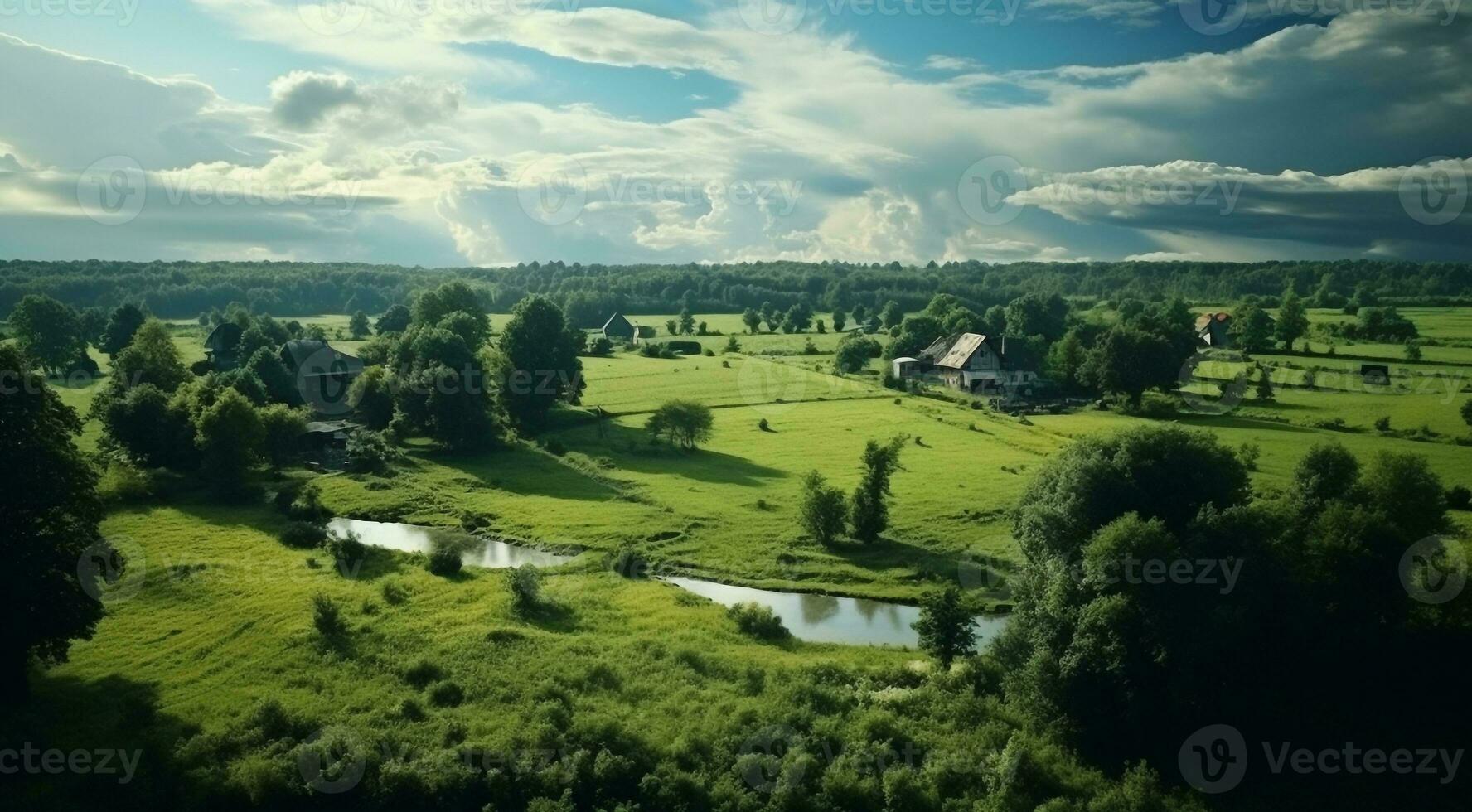 ai generado verde naturaleza, naturaleza fondo, el hermosa verde campo, verde paisaje foto