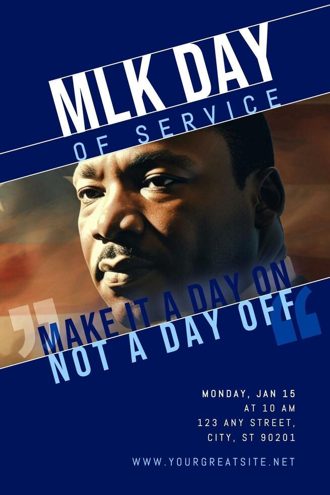 MLK Day of Service Event Template for Pinterest Graphic