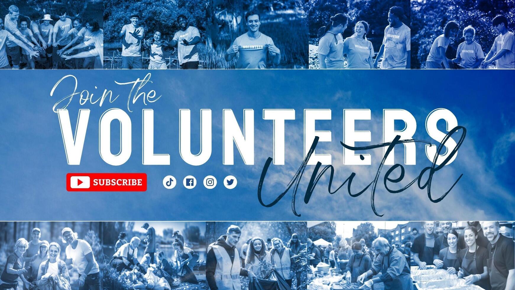 Join the Volunteers United Banner for Youtube template