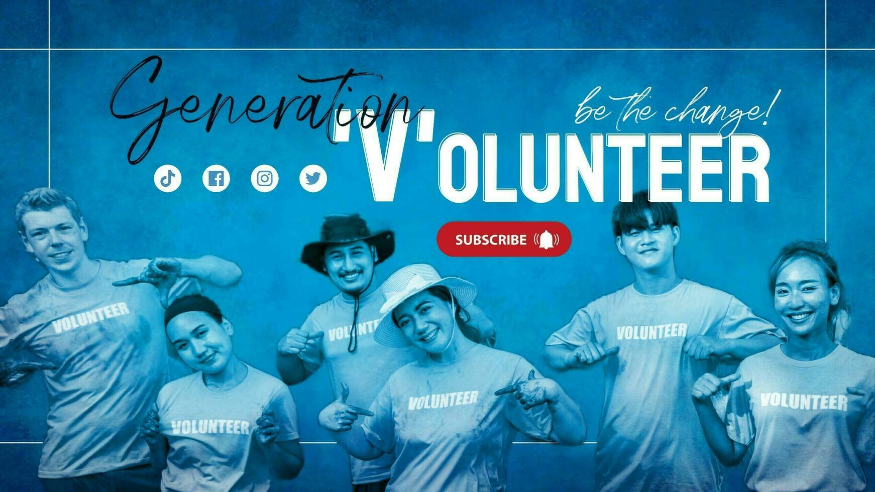 Generation Volunteer Banner for Youtube template