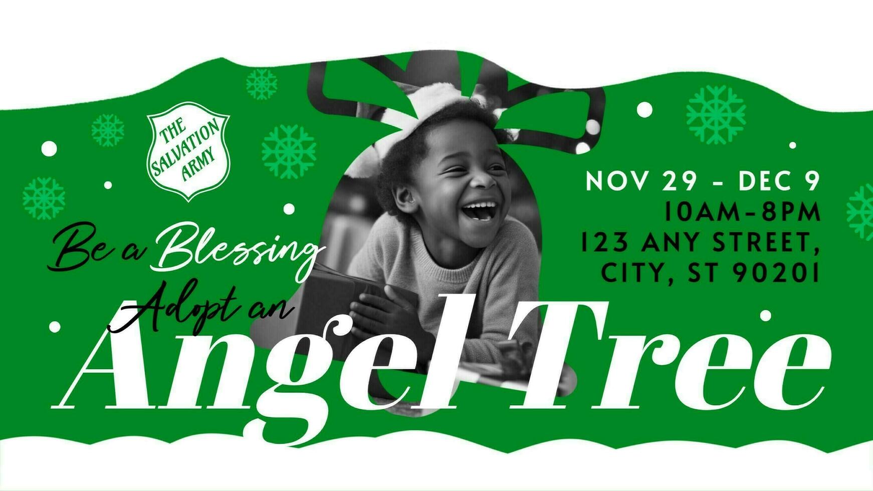 Be a Blessing Adopt an Angel Tree for Twitter Post template