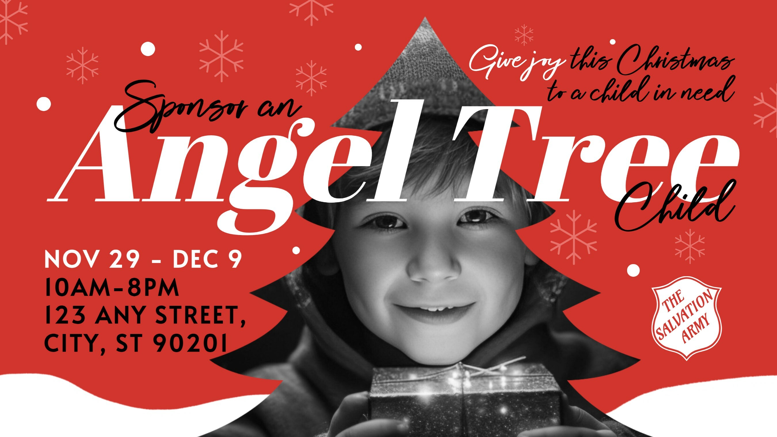 Sponsor an Angel Tree Child for Twitter Post 36071277 Template