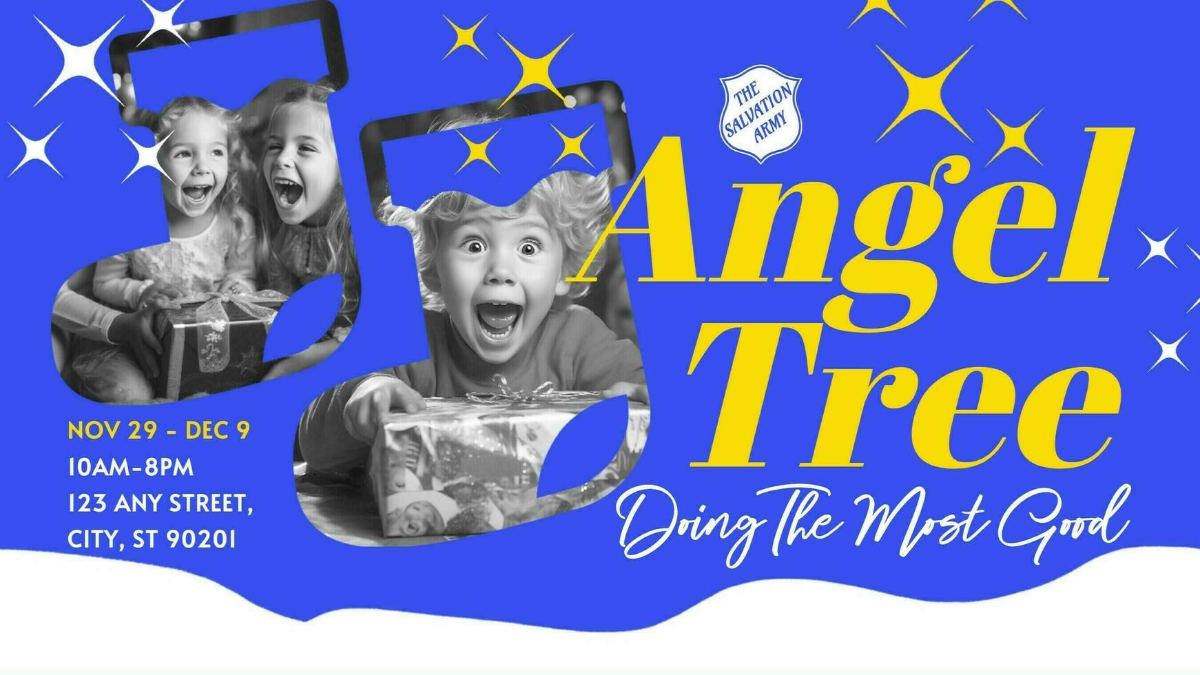 Angel Tree Doing The Most Good for Twitter Post template