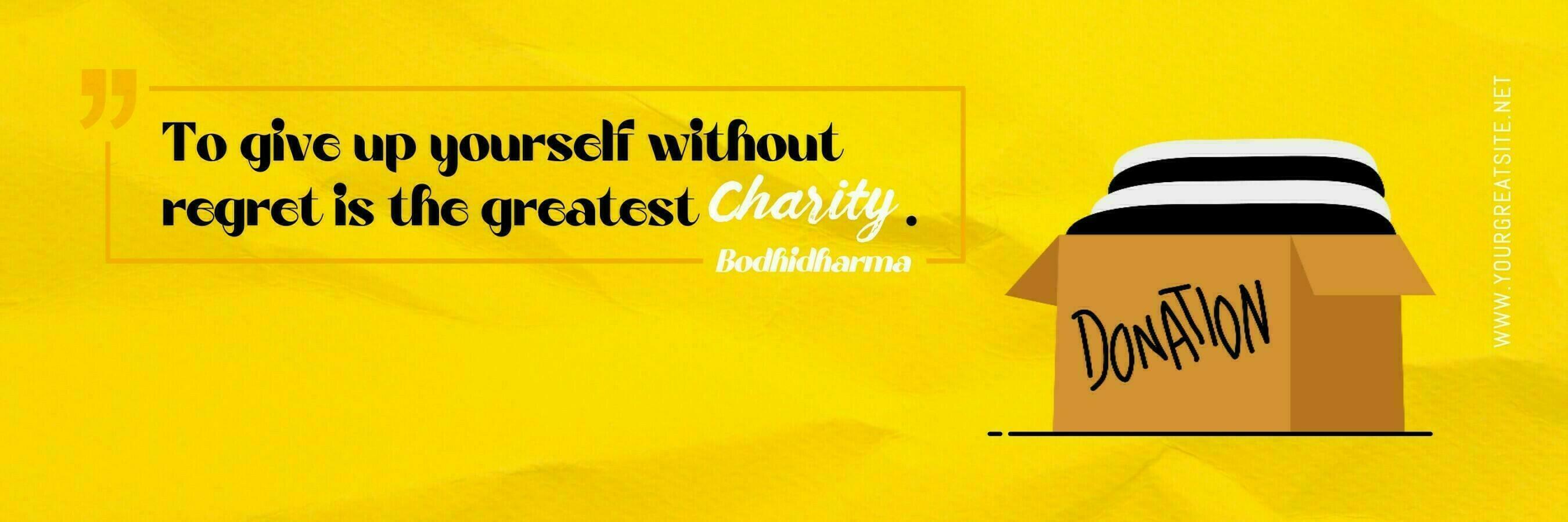 Minimalist Charity Quote Text Design for Twitter Header template