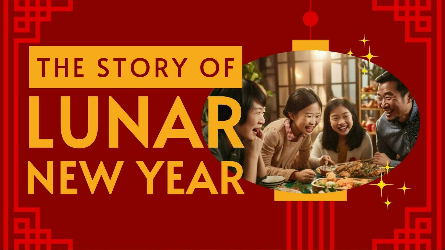 The Story Of Lunar New Year for Youtube Thumbnail template