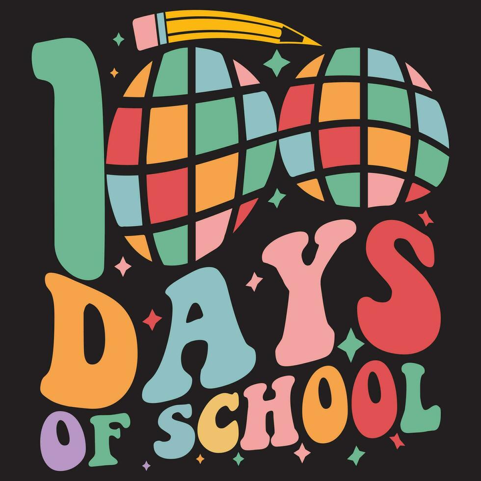 100 Days Of School, School Days, 100 Days vector