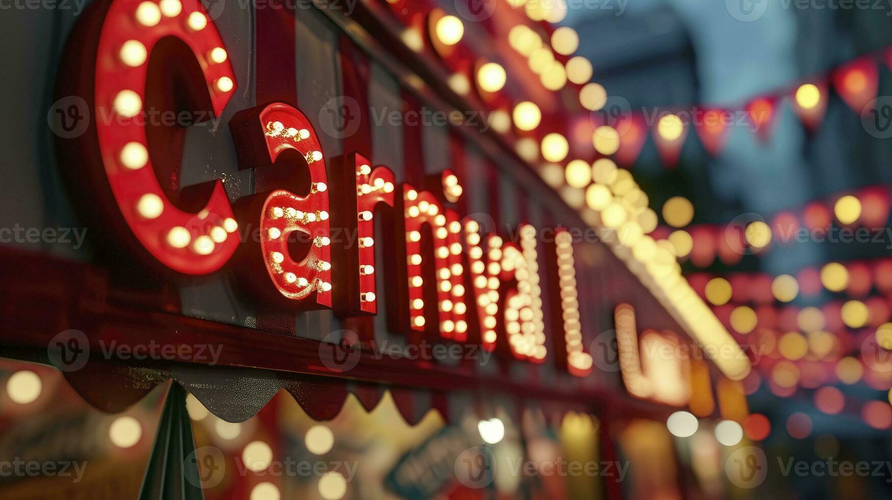 ai generado carnaval etiqueta con luces en portugués 3d hacer realista foto