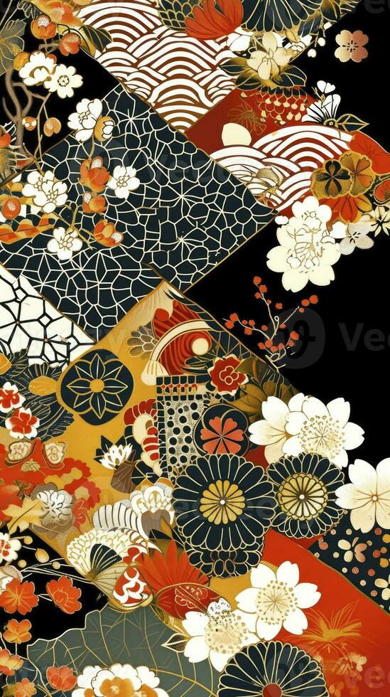 AI generated Japanese art pattern illustration photo