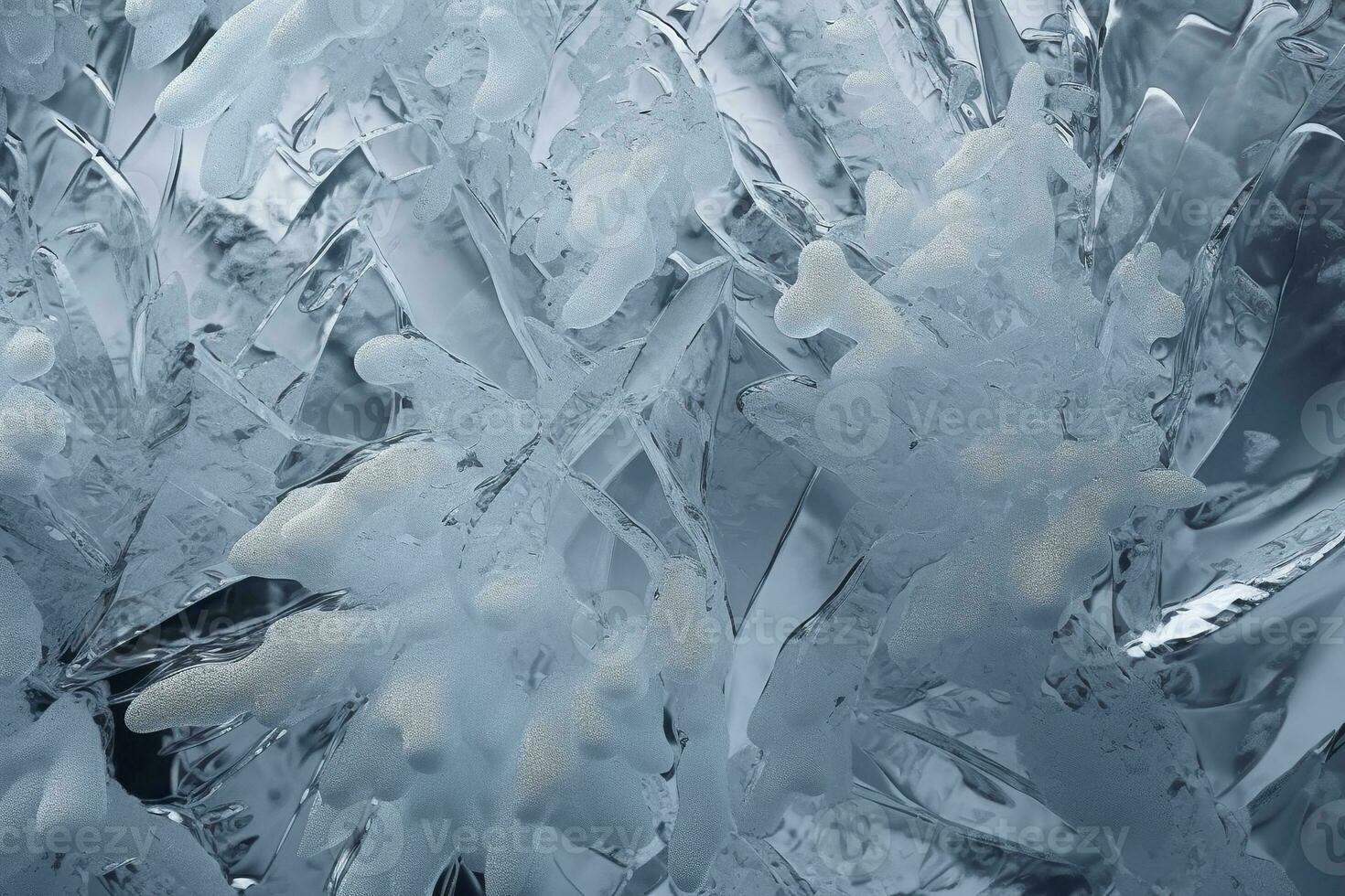 AI generated Abstract ice textures on car window in winter. Frosted Glass and Ice. A Textured Look. backgrounds and textures concept. AI Generative photo