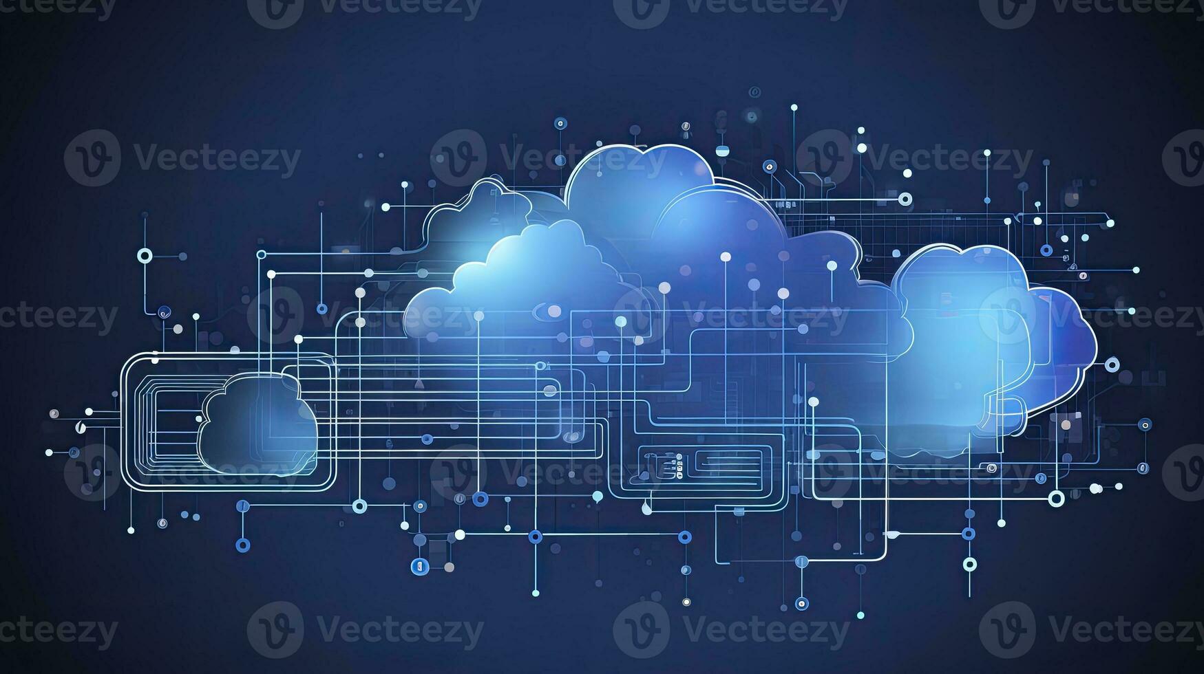 ai generado resumen nube informática tecnología concepto. generativo ai. foto