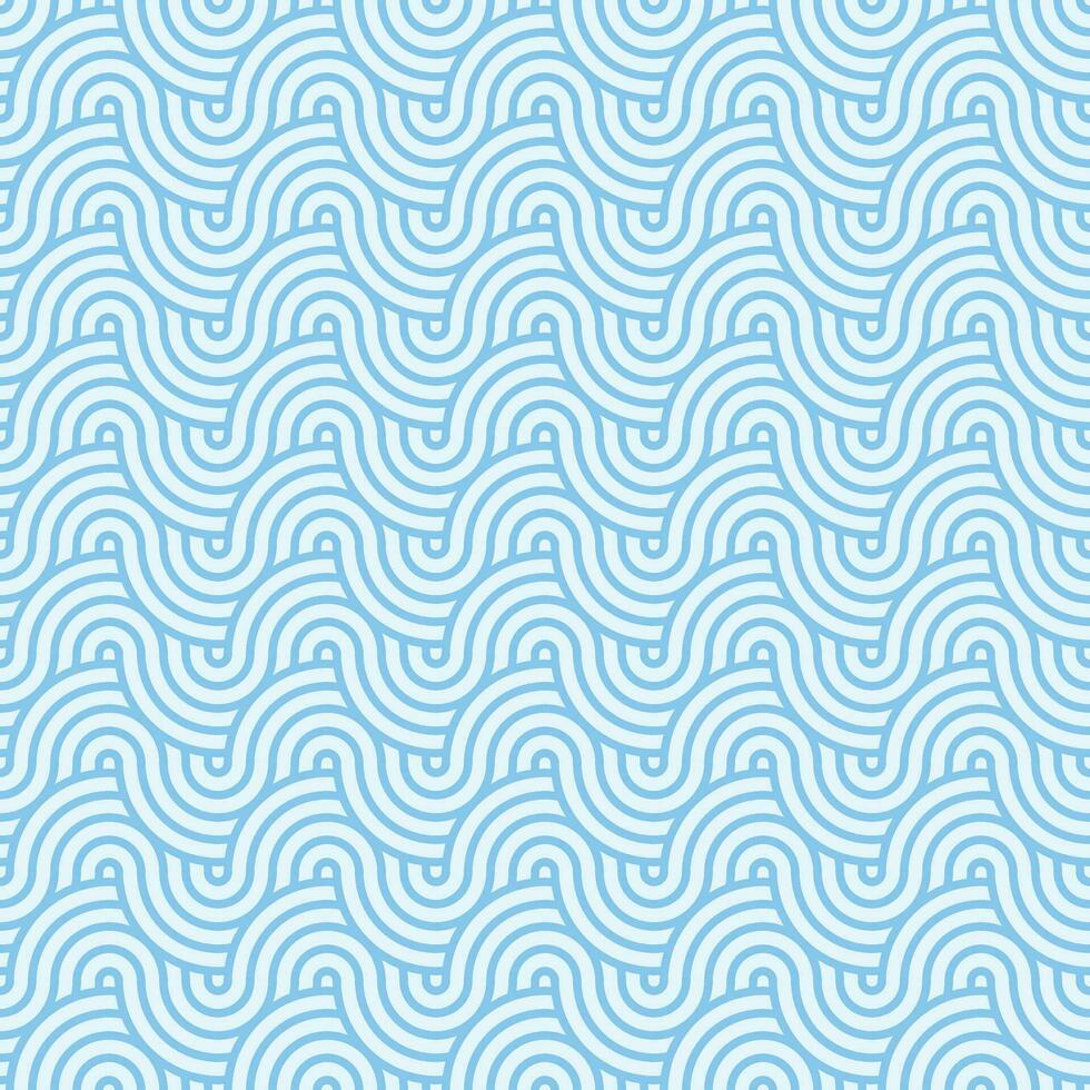 Blue Seamless geometric japanese circles pattern vector