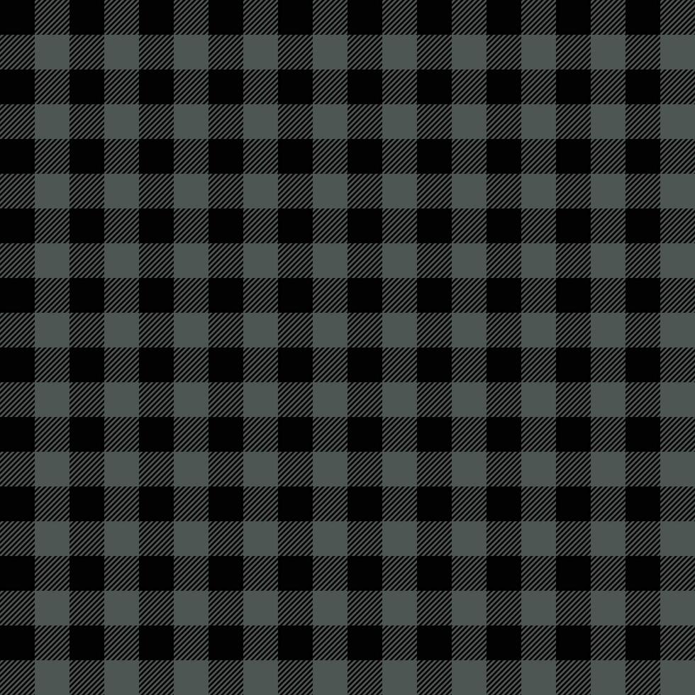 Seamless Repeating Dark Gray And Black Buffalo Plaid Pattern vector