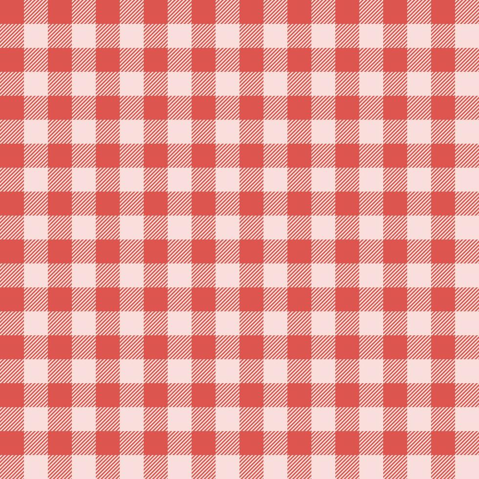 Seamless Repeating Light Red Buffalo Plaid Pattern vector