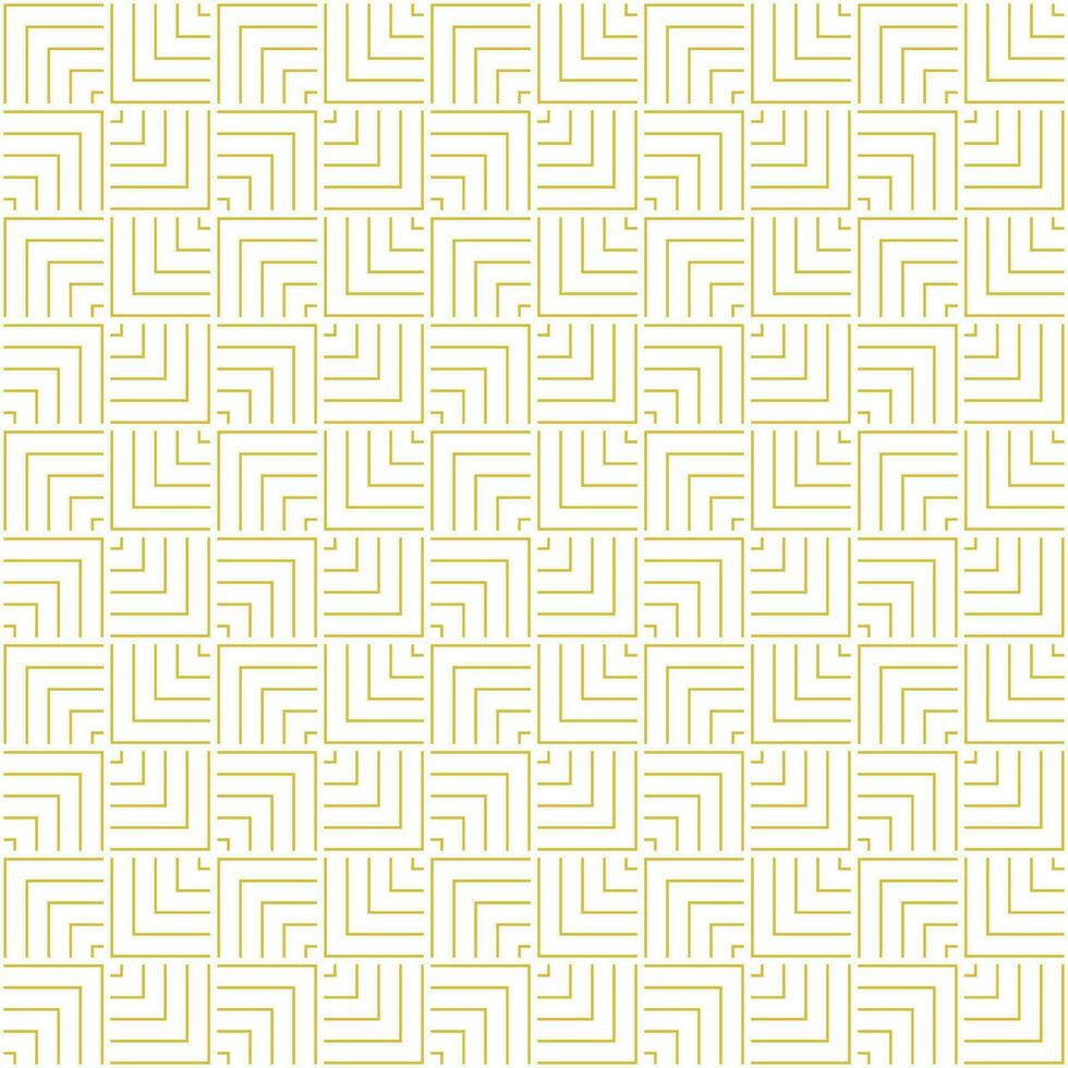 Yellow and white seamless abstract geometric overlapping lines and squares pattern vector