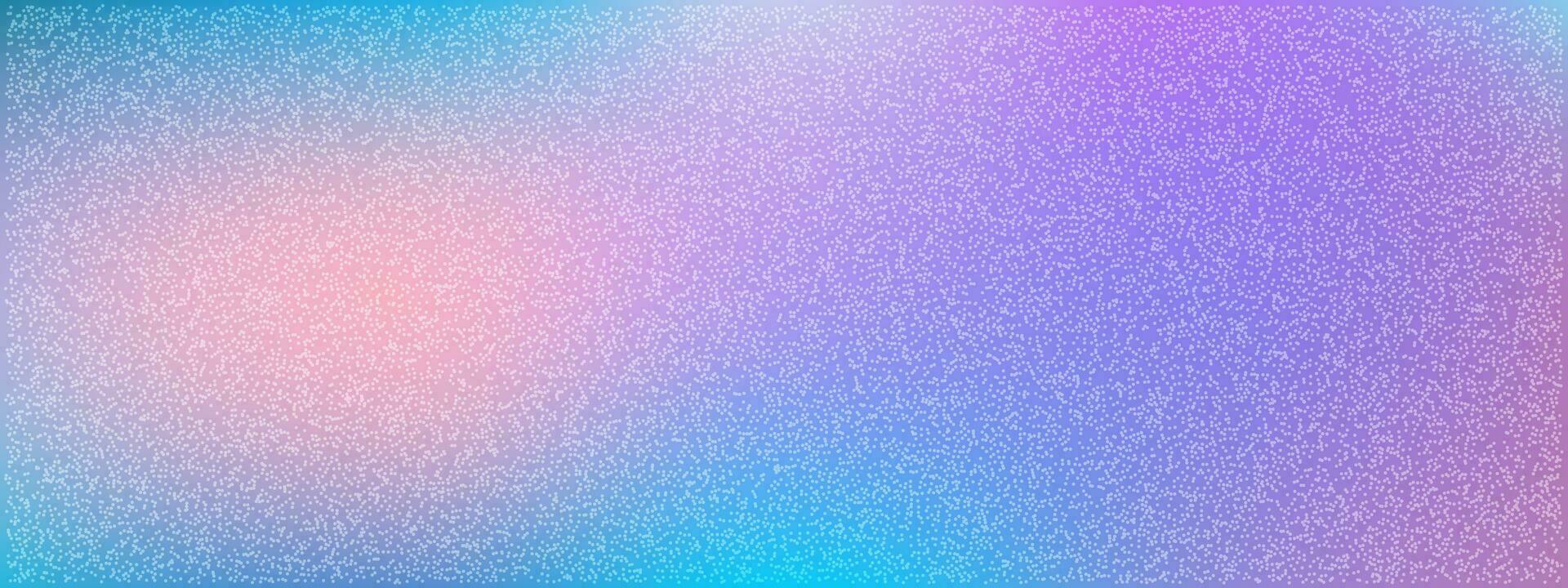 Abstract gradient background with grain texture. Vector, dreamy backdrop, neon design element. Fashionable holographic defocused texture. vector