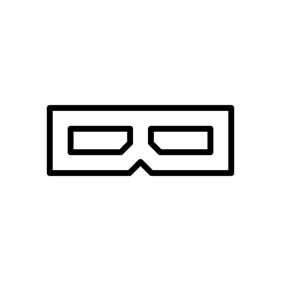3D glasses icon vector design template