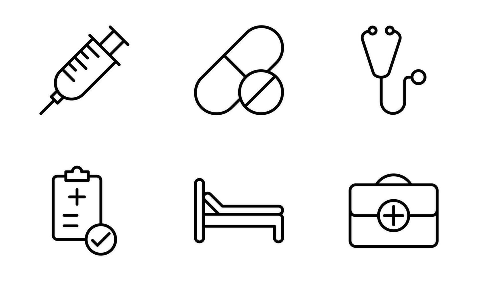 Medical Icon Design Template in Outline Style 36072056 Vector Art at