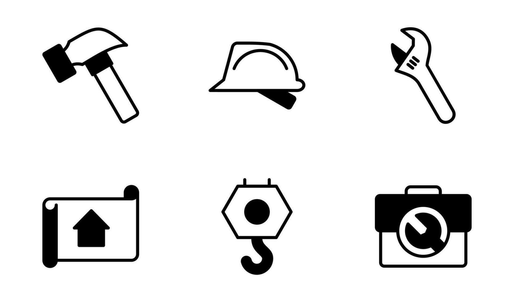Construction Icon Design Template in Semi Solid Style vector
